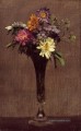 Gänseblümchen und Dahlien Blumenmaler Henri Fantin Latour